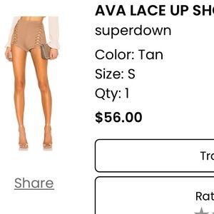 Superdown Lace Up Shorts